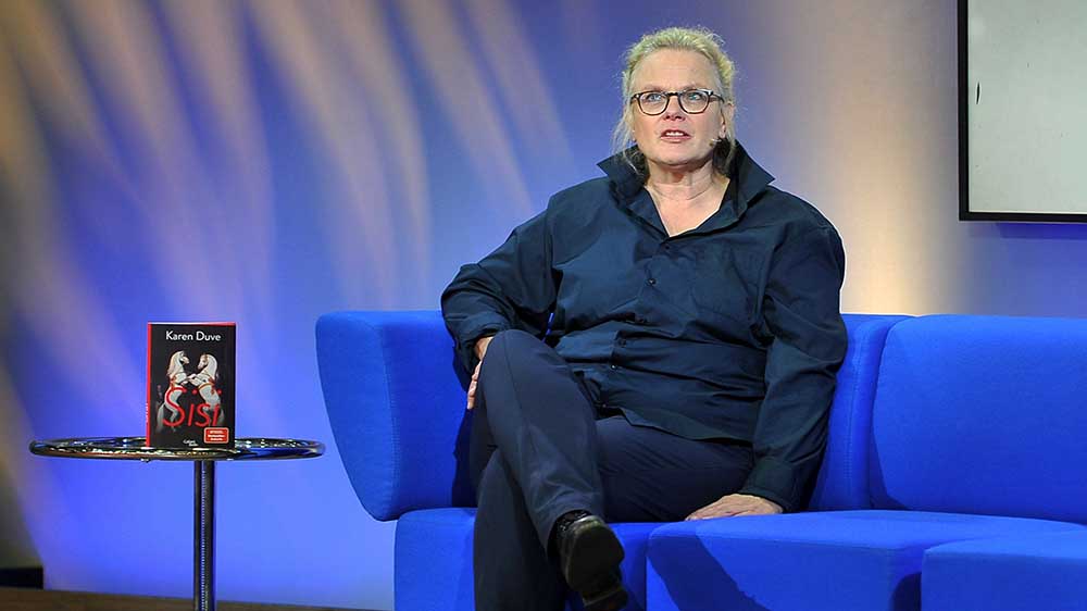 Karen Duve auf der Frankfurter Buchmesse im Oktober 2022