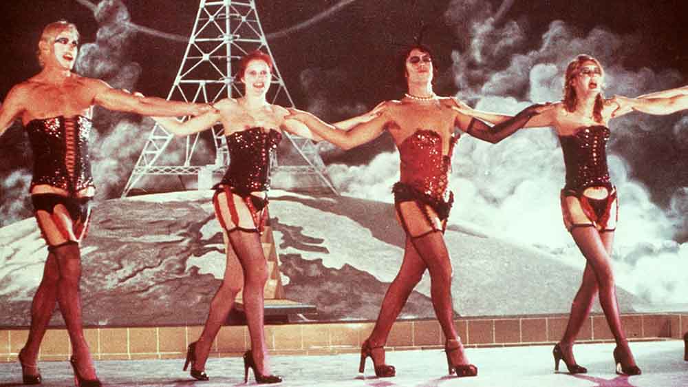 Schrill und laut: das Ensemble der "Rocky Horror Picture Show" aus den 70er-Jahren