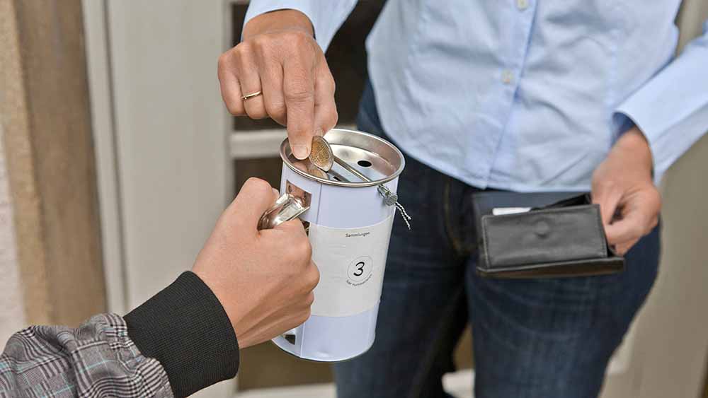 Weniger Geld ist in Spendenbüchsen gewandert
