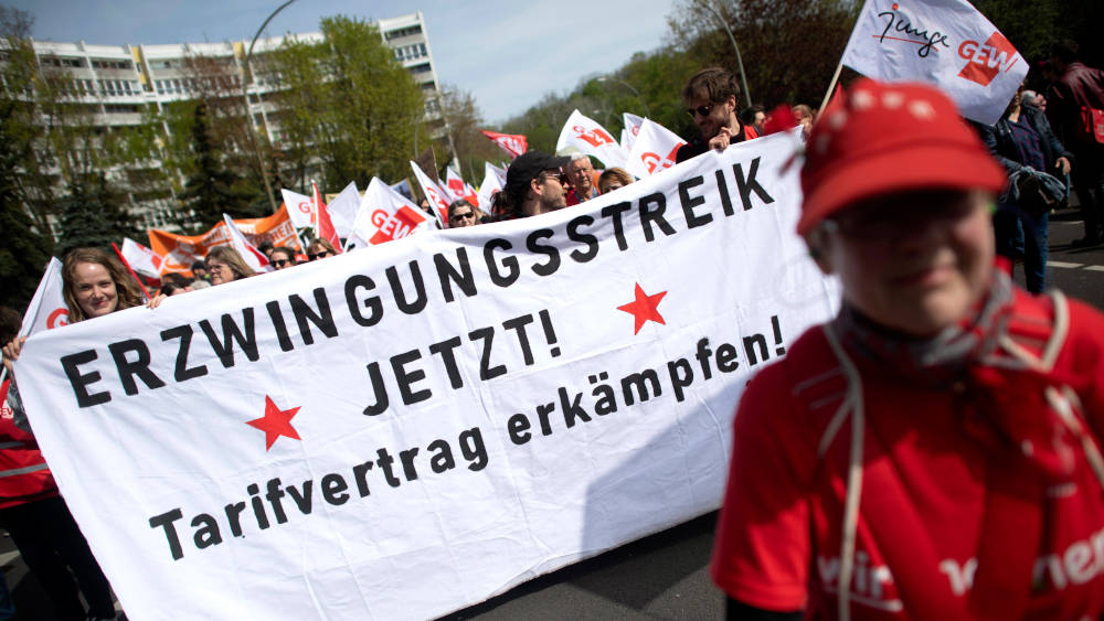 Demonstration am Tag der Arbeit