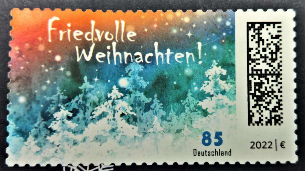 So sah die jährliche Weihnachts-Briefmarke letztes Jahr aus