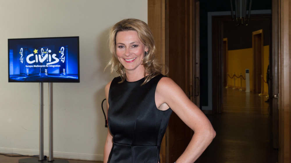 NDR-Moderatorin Anja Reschke 2017 bei der CIVIS - Medienpreisverleihung in Berlin