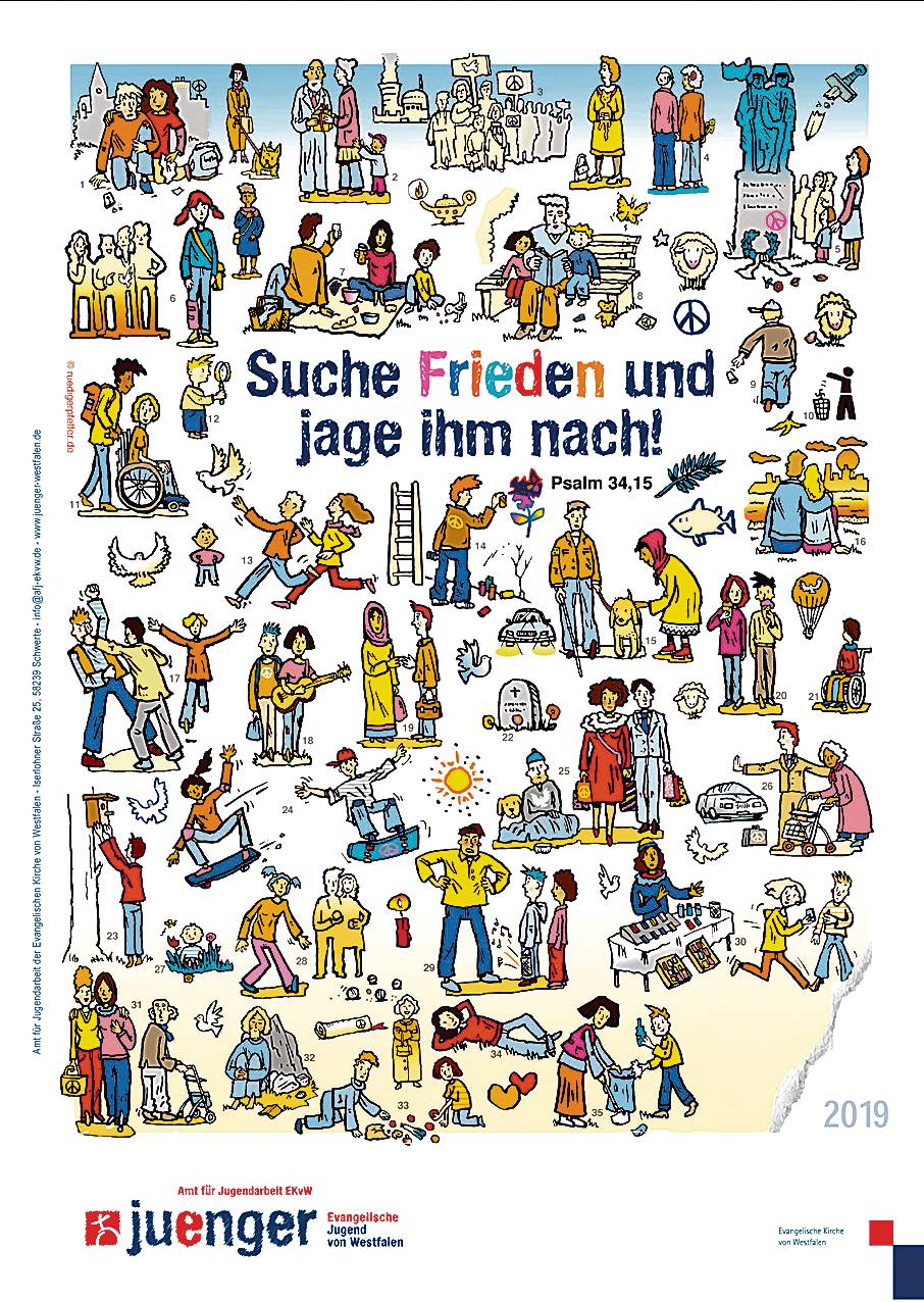Image - Jugend bietet Jahreslosung als Wimmelbild an