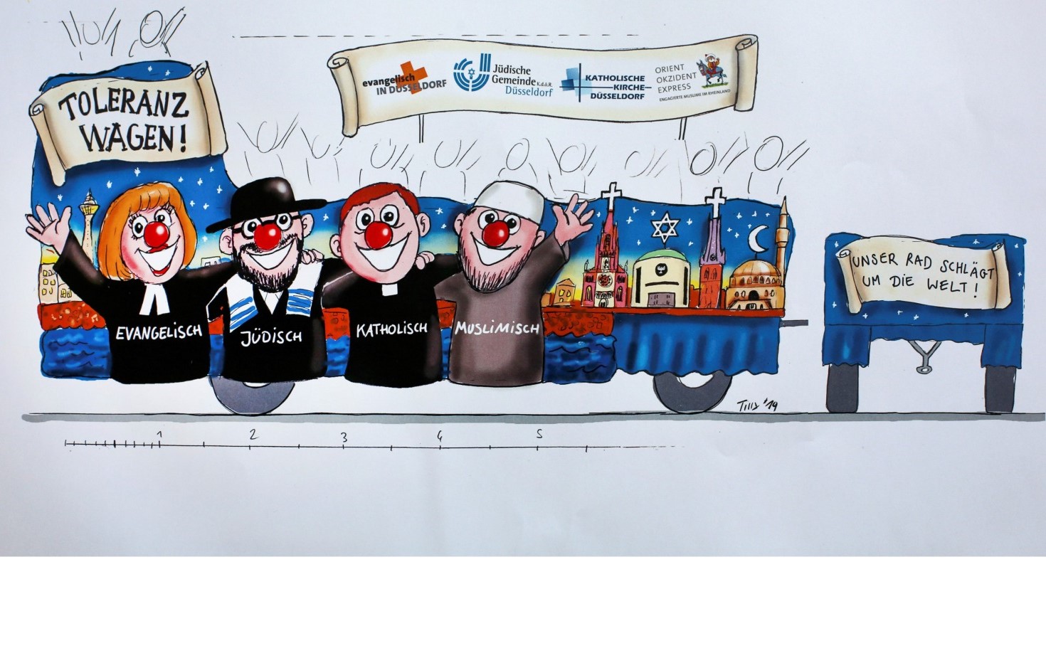 Image - Theologen mit Pappnasen