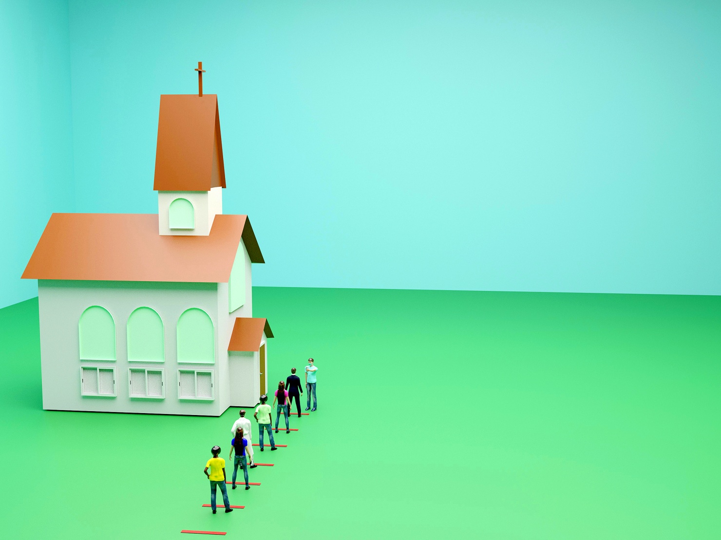 Image - 2G-Kontrolle an der Kirchentür