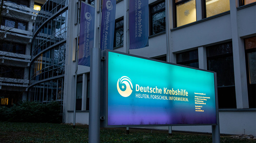 Die Deutsche Krebshilfe mit Sitz in Bonnhat ihre Spendeneinnahmen 2022 erhöht