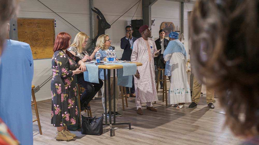 Bundesentwicklungsministerin Svenja Schulze bei Gesprächen in Niger im April 2023