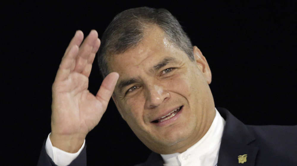 Ex-Präsident Rafael Correa (2007-2017). Er warb damals für die Idee, das Erdöl im Boden zu lassen, um den für das Weltklima wichtigen Wald zu schützen, was allerdings scheiterte