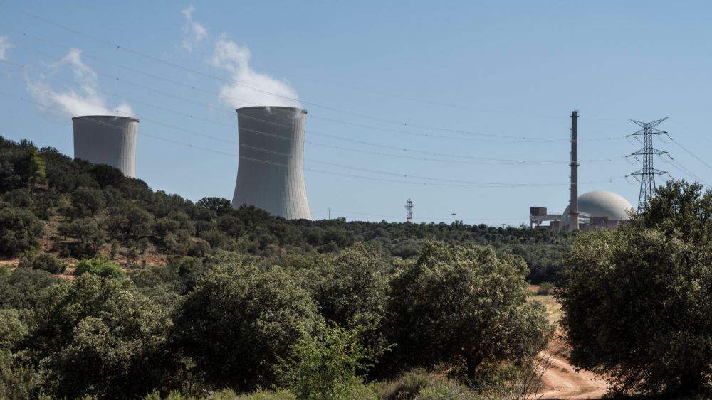 Blick auf das Kernkraftwerk Trillo in Guadalajara, Spanien