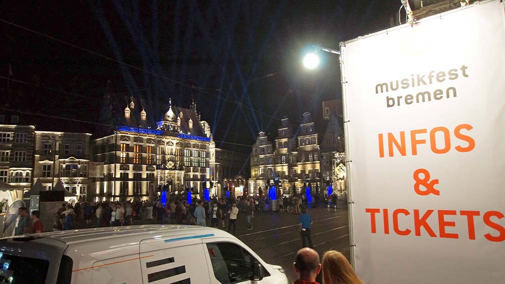 Der Bremer Marktplatz: Einer der Schauplätze des Musikfestes