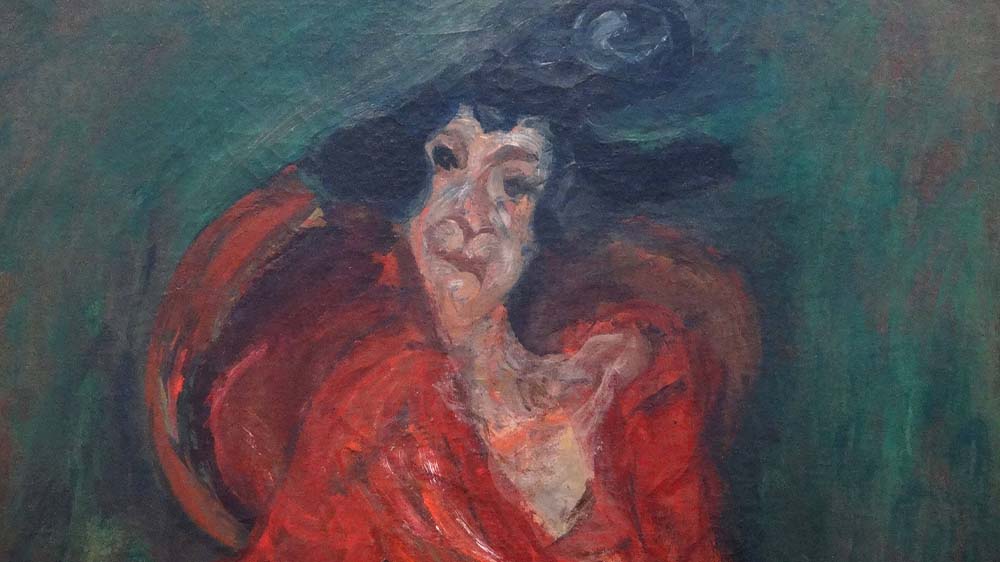Das Kunstwerk "woman in red" von Chaim Soutine