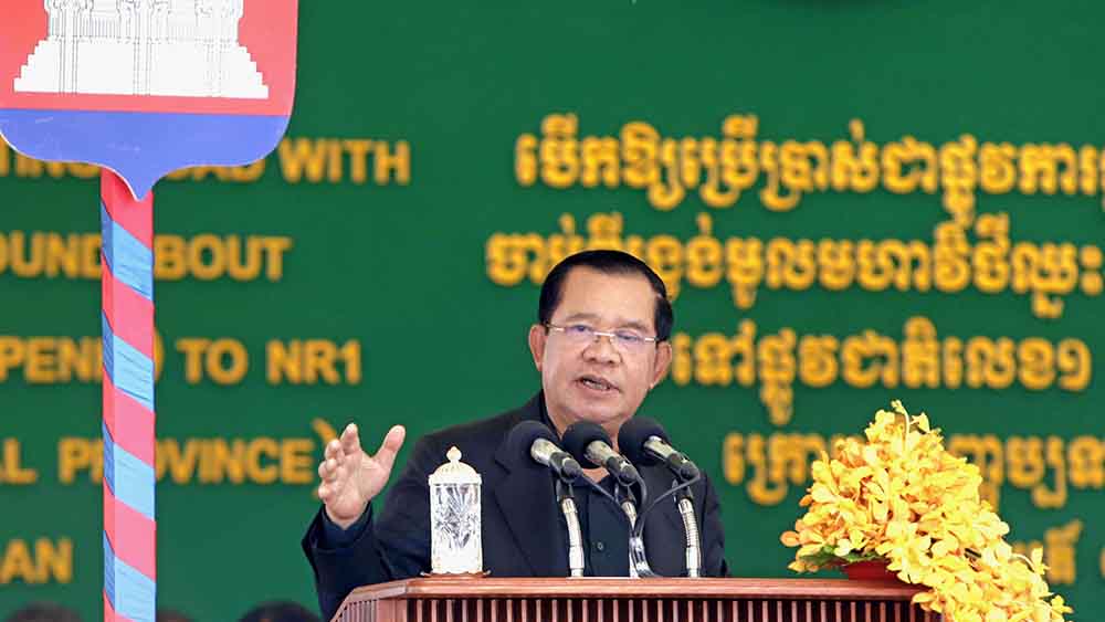 Anfang August hält Hun Sen seine letzte Rede als Machthaber Kambodschas