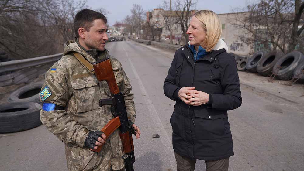 Katrin Eigendorf berichtet für das ZDF aus der Ukraine