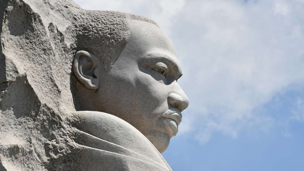 Die Statue von Martin Luther King am Jr. Memorial in Washington