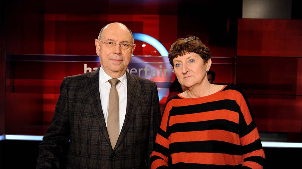 Nikolaus und Anne Schneider werden auch in bekannten TV-Formaten zur Thematik Sterbehilfe angefragt. Hier 2015 bei der Sendung "hart aber fair"