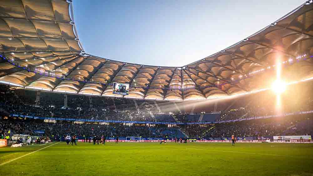 Im Volksparkstadion, der Heimat des Hamburger SV, werden fünf Spiele der Fußball-EM 2024 ausgetragen