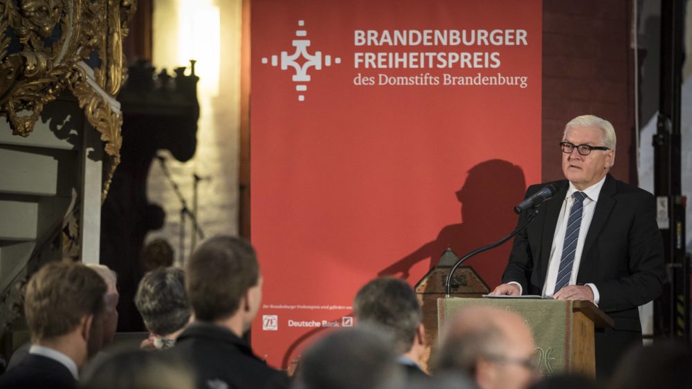 Bundespräsident Frank-Walter Steinmeier ist Schirmherr des Brandenburger Freiheitspreises
