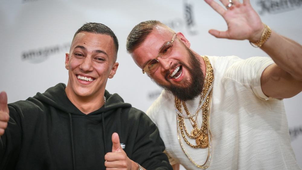 Rapper Kollegah und Farid Bang auf dem Roten Teppich bei einer Echo-Verleihung