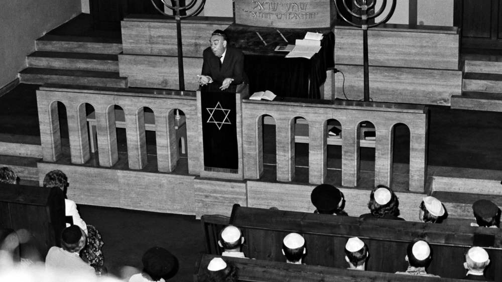 Gebetssaal der Erfurter Synagoge im Juni 1988