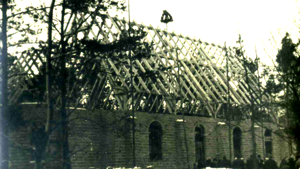 Kirche Borgsdorf Richtfest 1953