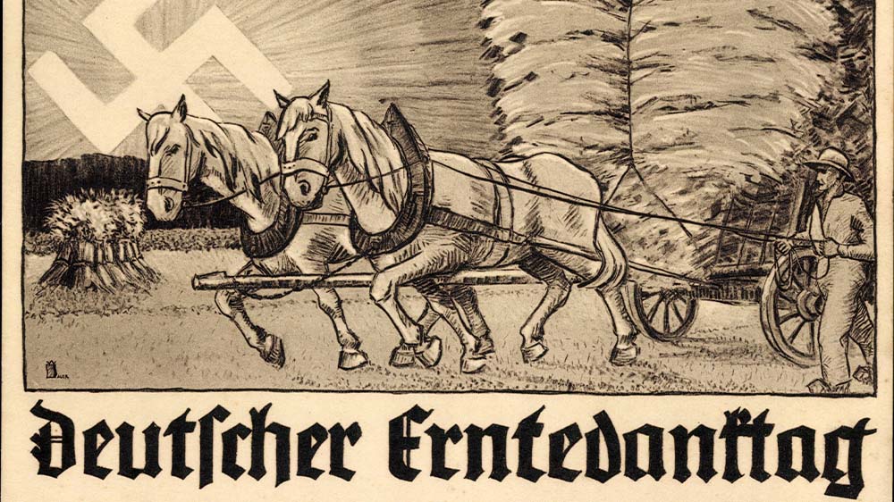 Ein Plakat wirbt für den Erntedanktag in Bückeberg
