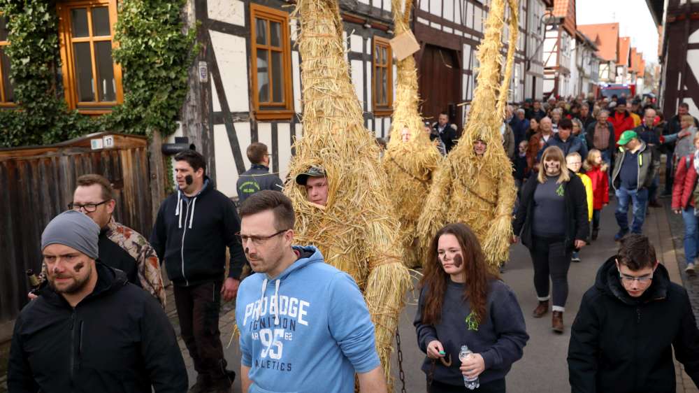 Straßenfest im hessischen Dorf Wanfried