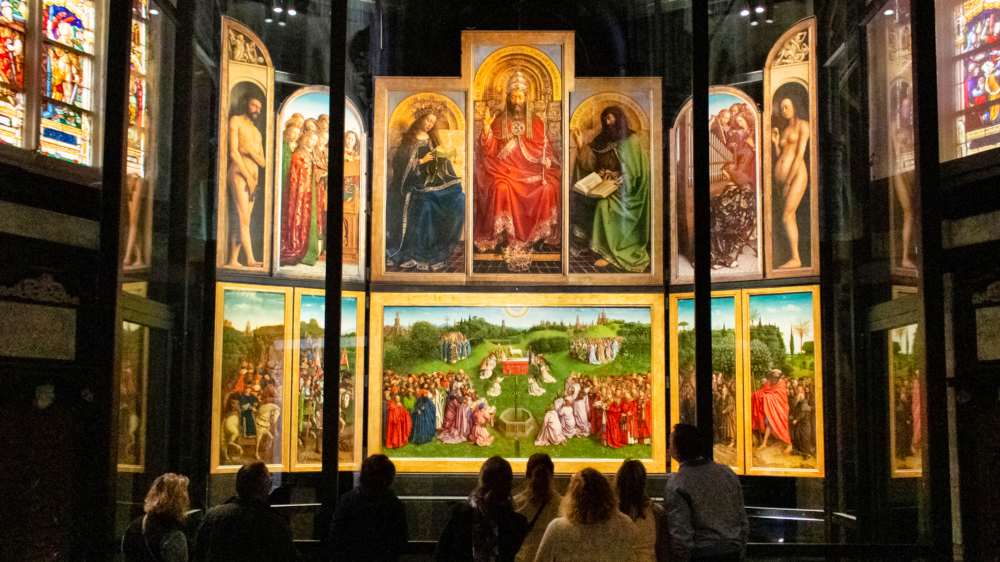 Der Genter Altar in der St-Bavo Kathedrale in Gent
