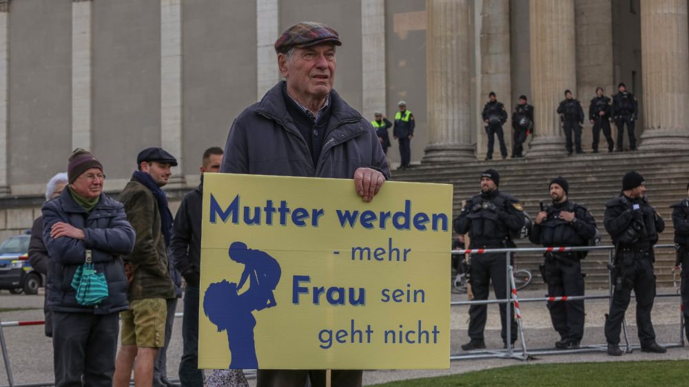 Teilnehmer des Anti-Abtreibungs-Protests „Marsch für das Leben“ in München