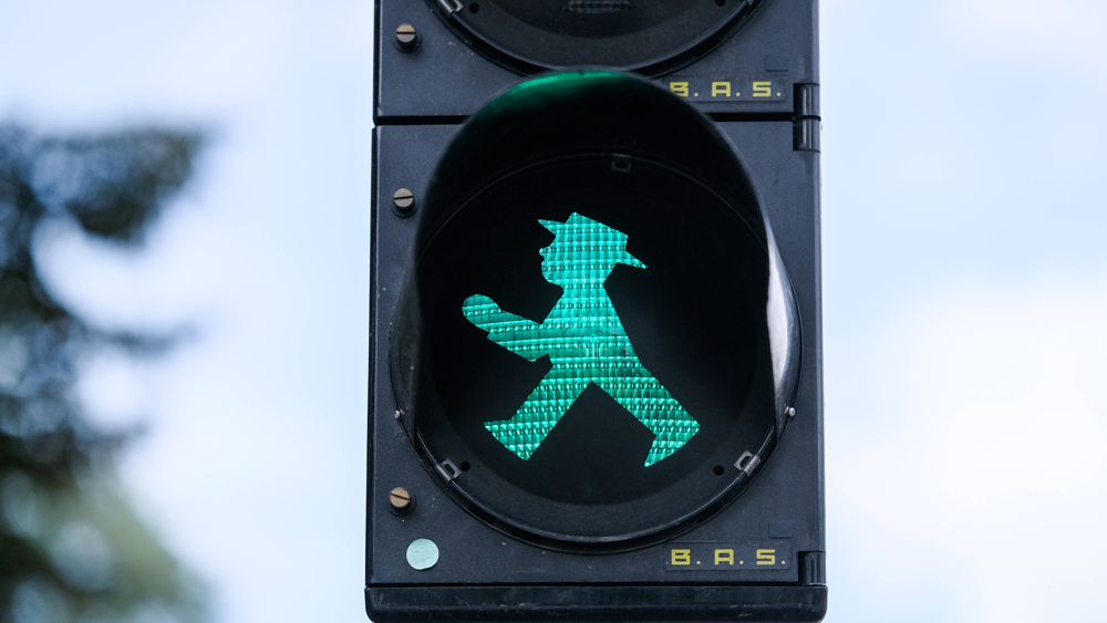 Grünes Ampelmännchen 