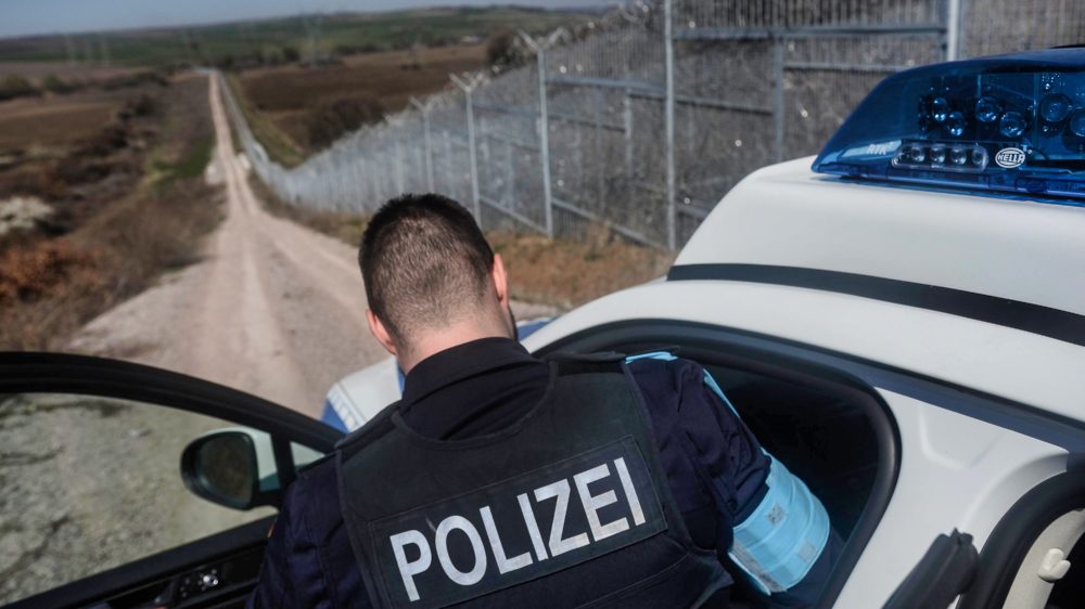 Ein deutscher Frontex-Polizist an der Bulgarisch-türkischen Grenze