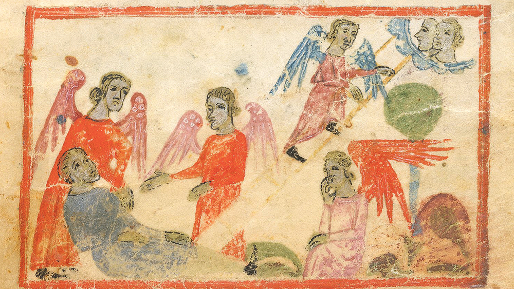 Engel auf der Jakobsleiter - spanische Engelsdarstellung um 1325