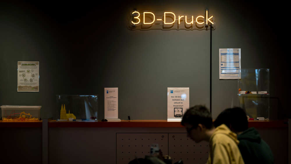 Die 3 D-Druck Abteilung in der Zentralbibliothek in Düsseldorf