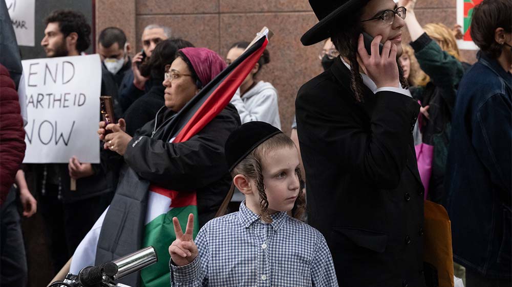 In den USA kommt es zu hasserfüllten Pro-Palästina-Demonstrationen, wie hier in New York