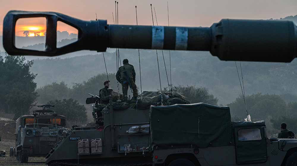 Im Norden Israels an der Grenze zum Libanon geht das israelische Militär in Stellung