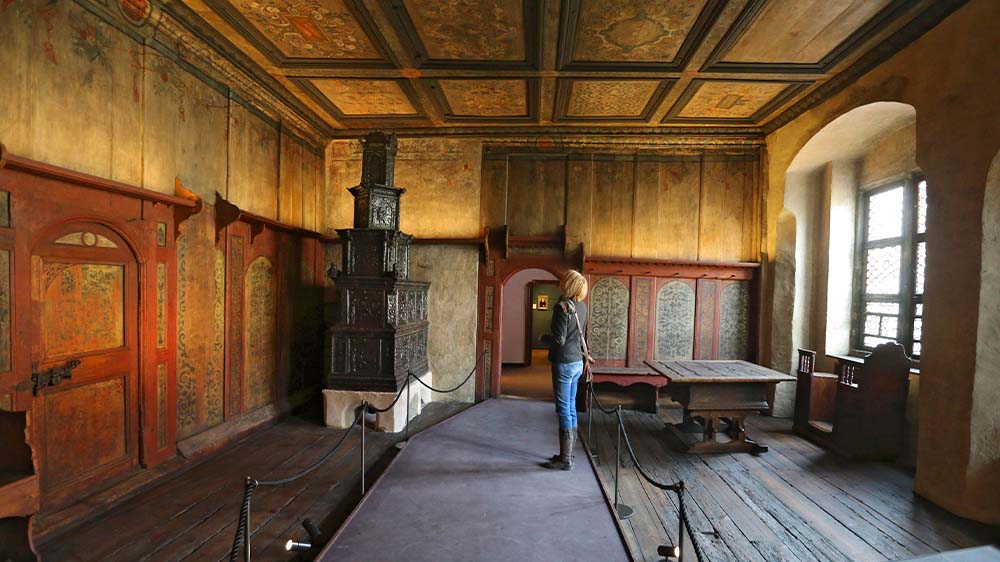 Die Lutherstube, das Wohn- und Arbeitszimmer von Martin Luther, im Lutherhaus in Wittenberg