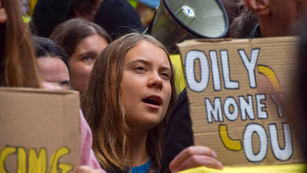 Am Donnerstag demonstrierte Greta Thunberg in London gegen die Klimakrise