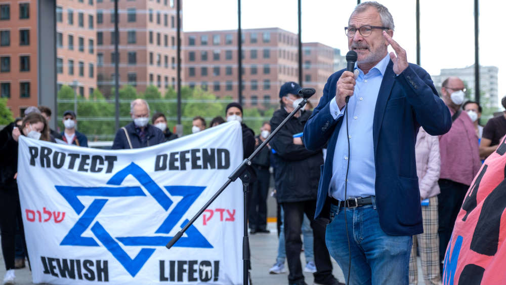 Grünen-Politiker Volker Beck bei einer Demo in Berlin gegen Antisemitismus und für Solidarität mit Israel 