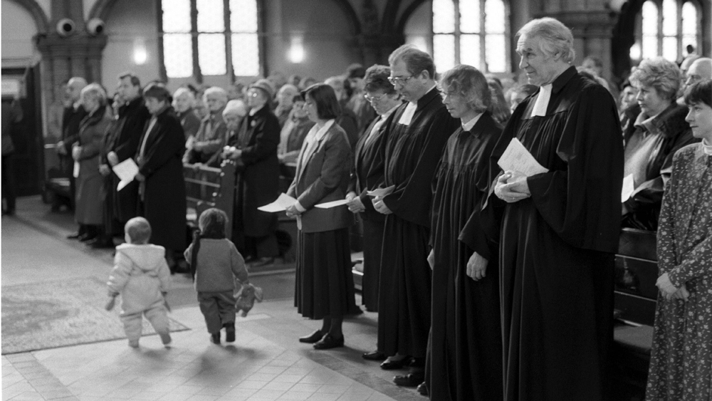 Gottfried Forck beim Festgottesdienst 100 Jahre Gethsemanekirche 1993