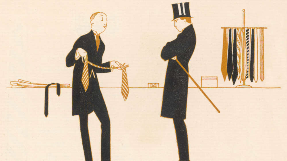 Im 19. Jahrhundert war der Binder für Männer ein Must-Have