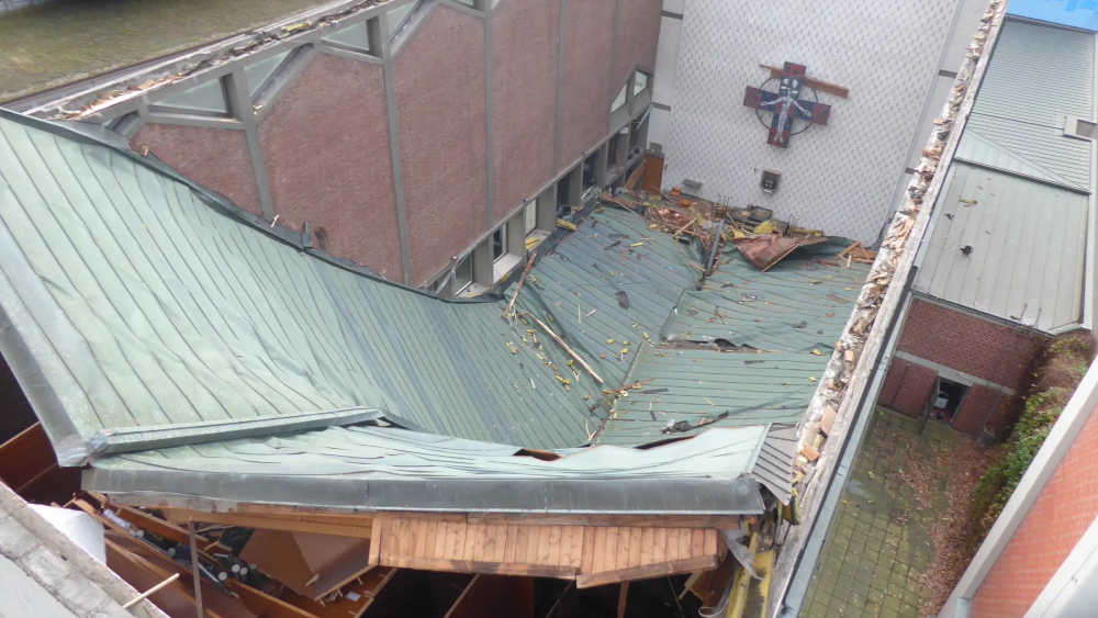 Aufnahmen der Berufsfeuerwehr Kassel zeigen das Ausmaß des Einsturzes