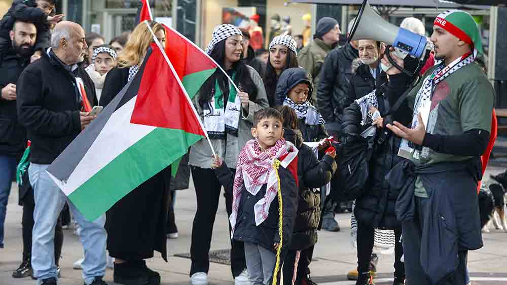 Diese Demonstration in Berlin Anfang November unterstützt die Menschen in Gaza