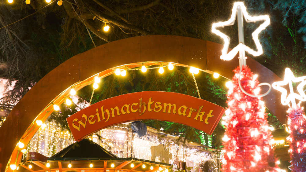 Eingang zum Weihnachtsmarkt