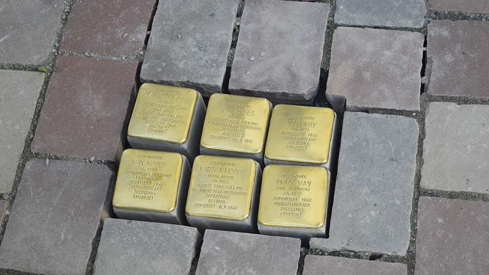 Unter anderem diese sechs Stolpersteine wurden am 15. September verlegt