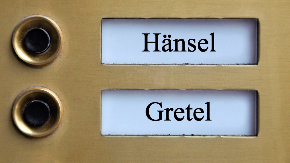 Türschild "Hensel und Gretel"