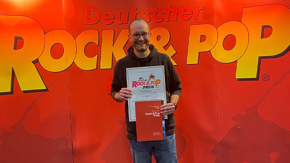 Pfarrer Bastian Basse bei der Preisverleihung des Deutschen Rock und Pop Preises