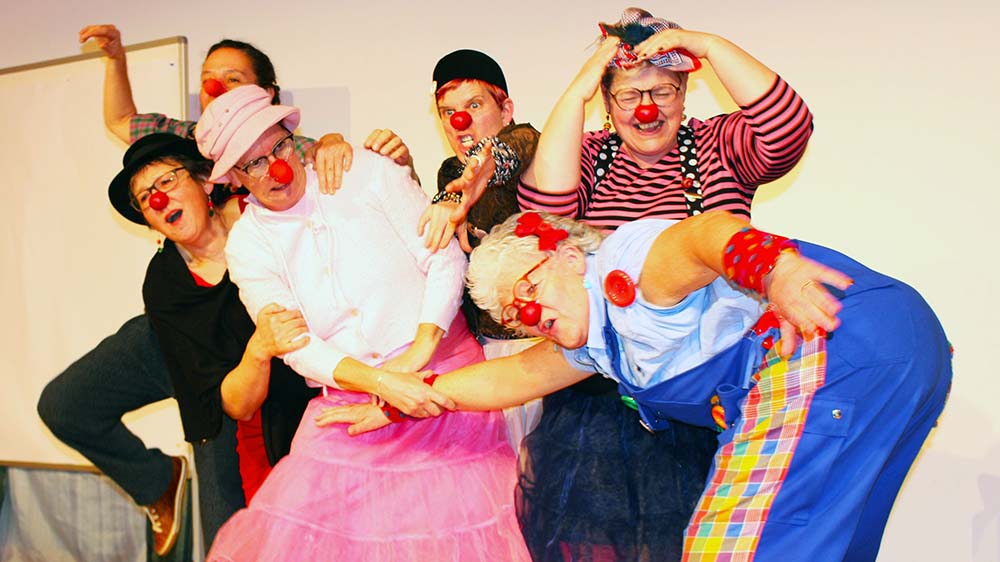 Clowns dürfen sein, wie sie sind, auch in Heike Scharfs Kursen.