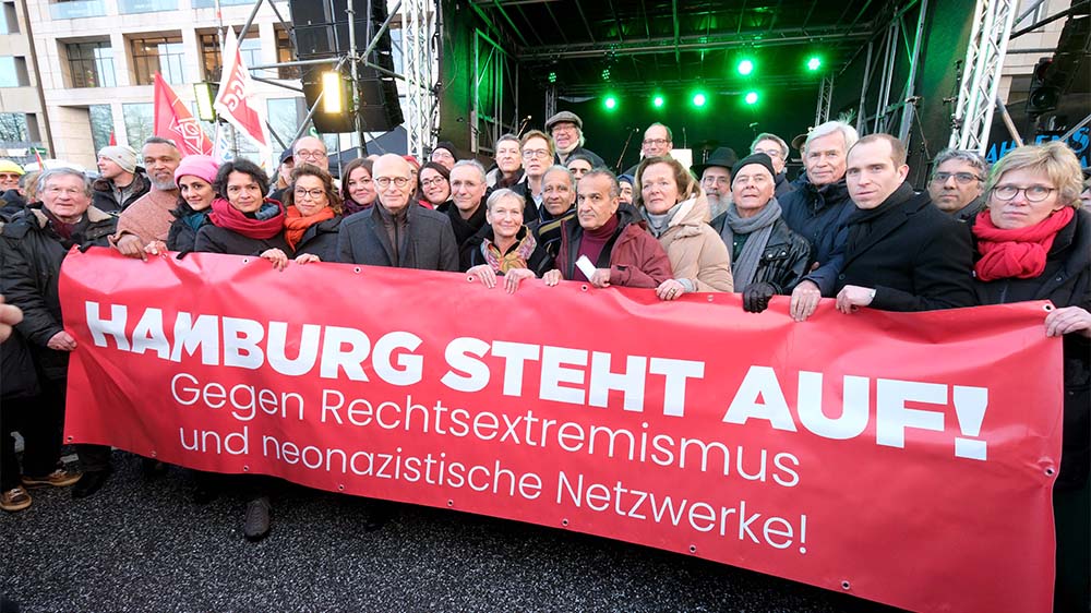 Bei der Demo in Hamburg vergangenes Wochenende hatte die amtierende EKD-Ratsvorsitzende Kirsten Fehrs gesprochen 