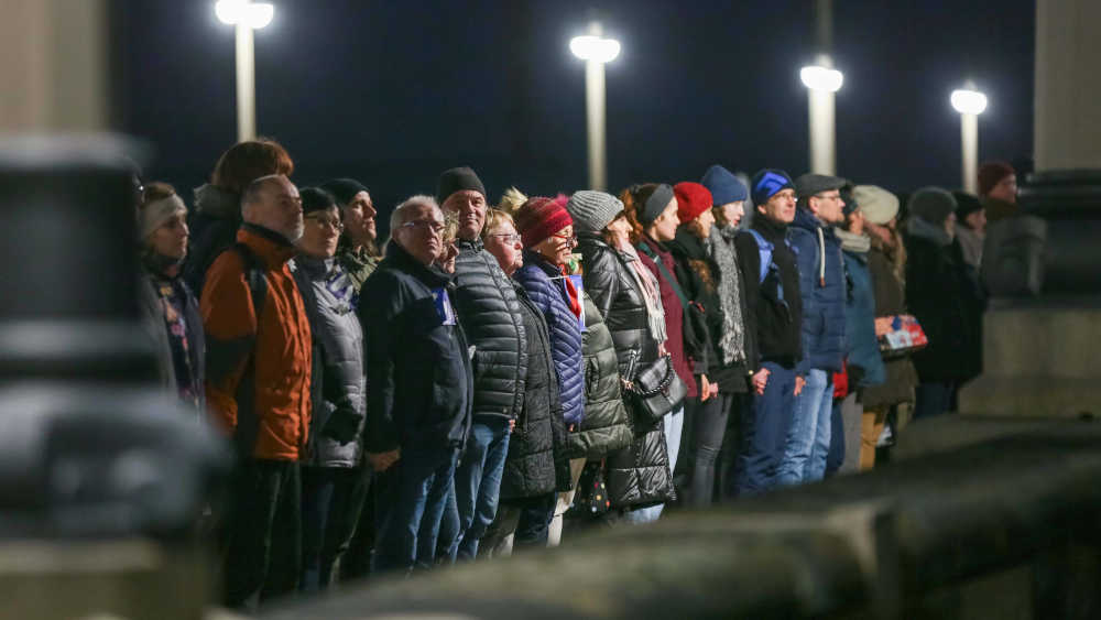 Menschenkette soll an die Bombardierung Dresdens am 13. Februar 1945 gedenken