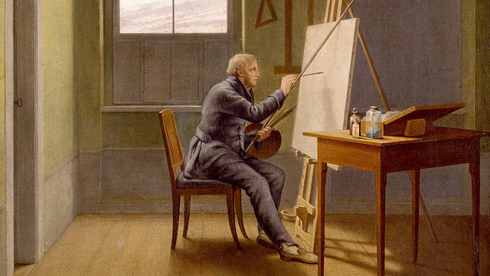 Caspar David Friedrich in seinem Atelier