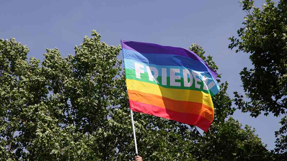 Der Regenbogen ist auch ein Zeichen für den Frieden